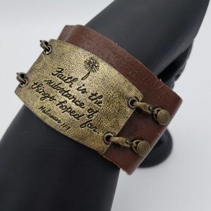 Lenny & Eva LE Leather Bracelet 'Faith is the substance of things hoped for'